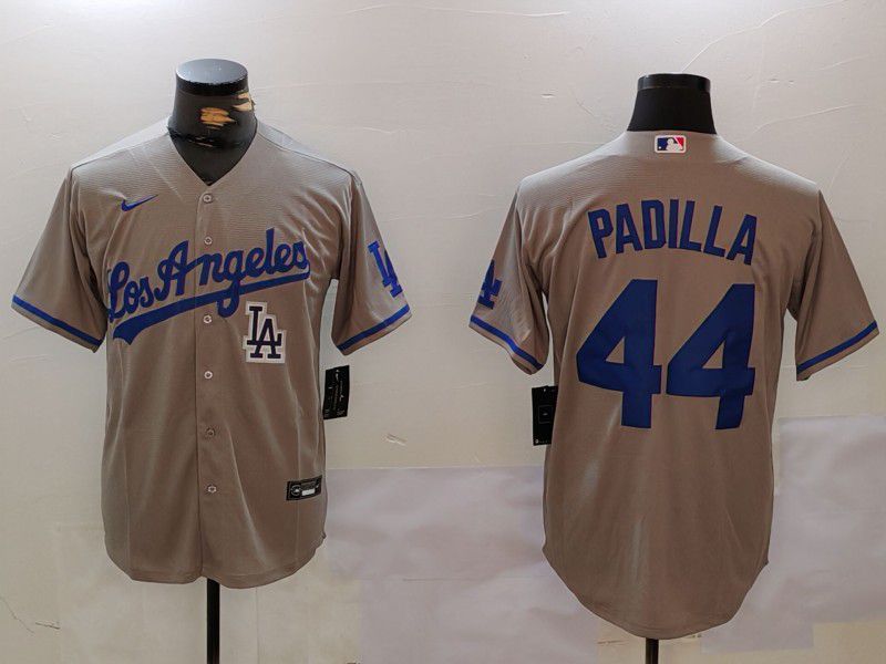 Men Los Angeles Dodgers 44 Padilla Grey Game 2024 Nike MLB Jersey style 1